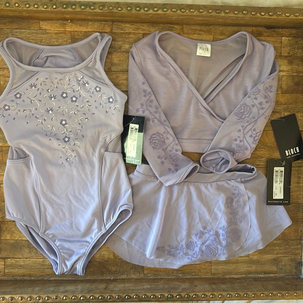 3 piece Lavender Kids Ballet Costume size 4